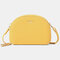 Women Double Zipper 6.5 Inch Phone Bag Crossbody Bag Shoulder Bag - Yellow
