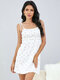 الأزهار طباعة التعادل قبالة الكتف فستان مثير عارية الذراعين - أبيض