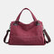Women Casual Canvas Handbag Multi-carry Crossbody Bag  - Purple