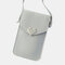 Women Love Pattern Touch Screen Card Holder 6.3 Inch Phone Bag - Grey