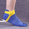 Five Toes Socks Anti-bacterial Deodorant Thick Cotton Sports Comfortable Casual Socks For Men - Light Blue