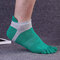 Five Toes Socks Anti-bacterial Deodorant Thick Cotton Sports Comfortable Casual Socks For Men - Green