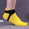 Five Toes Socks Anti-bacterial Deodorant Thick Cotton Sports Comfortable Casual Socks For Men - Yellow