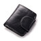 Women Genuine Leather Wallet Business Card Holder Purse  - Black