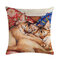 Cute Cat Printing Linen Cushion Cover Colorful Cats Pattern Decorative Throw Pillow Case For Sofa Pillowcase - #8