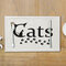 جميل القط الطعام حصيرة الكرتون الأسود القط نمط مطبوعة القطن والكتان حصيرة - #2
