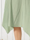 Asymmetrical Casual High Waist Skirt for Women - Green