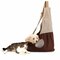 4 Colors Cotton Pet Shoulder Bag Carrier Dog Cat Breathable Soft Side Shoulder Bag - Coffee