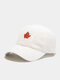 Unisex Cotton Embroidery Maple Leaf Casual Outdoor Sunshade Hunting Blazing Orange Safety Orange Baseball Hat - White