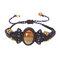 Women's Ethnic Bracelet Retro Agate Weave Rope Bracelet - Purple