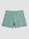 Men Pinstriped Icon Inside Cotton Pouches Underwear Skin Friendly Boxers Briefs - Green