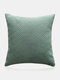 1PC Velvet Ins Solid Color Pattern Decoration In Bedroom Living Room Sofa Cushion Cover Throw Pillow Cover Pillowcase - Green