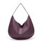 Women Simple Faux Leather Tote Bag Handbag Shoulder Bag - Purple