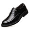 Men Hollow Out Breathable Comfy Lace Up Business Casual Formal Shoes - Black 1