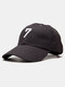 Unisex Cotton Number 7 Pattern Three-dimensional Embroidery Fashion Sunshade Baseball Caps - Gray