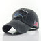 Baseball Cap Retro Sun Hat Shark Embroidery Hats - Black