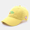 Men & Women Embroidered Apple Pattern Embroidered Letter Baseball Cap - Yellow