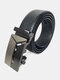 125 CM Men Leather Rectangular Alloy Automatic Buckle Microfiber Scratch-resistant Casual Belts - #02