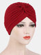 Women Multi Color Solid Casual Sunshade Baotou Hat Beanie Hat - Wine Red