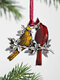 1 PC Alloy Christmas Snowflower Árvore de Natal Decoração do boneco de neve na árvore de Natal Pingente Enfeites - #06
