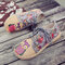 Chaussures en Toile à Motif de Hibou Mignon Multicolore à Lacet - Gris