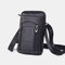 Men EDC Genuine Leather 6.5 Inch Phone Holder Multiple Styles Belt Bag Crossbody Bag - Black 3