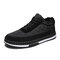 Men Down Cloth Waterproof Non Slip Warm Lined Comfy Round Toe Sneakers - Black