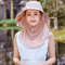 Female Shawl Mask Hat Removable Suit Thin Breathable Wide Brim Outdoor Sun Protection Hat  - Khaki