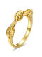 Trendy Simple Knots Circle-shaped Titanium Steel Ring - Gold