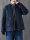 Solid Zip Front Pocket Long Sleeve Vintage Jacket - Black