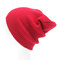 Winter Men Women Knitted Warm Skullies Beanie Hats Casual Sport Breathable Elasticity Hat - Red