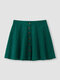 Corduroy Solid Color Single Breasted A-lined Women Skirt - Green