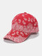 Unisex Dacron Paisley Print Trendy Punk All-match Adjustable Outdoor Sunshade Peaked Caps Baseball Caps - Red