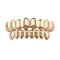 Bracciali placcati in metallo lucido a 4 colori Bracciali neri Braccialetti hip-hop in oro rosa con denti grillz - 01