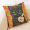Cute Cat Modello Federa in cotone e lino Federa per divano Cuscino per auto - E