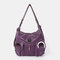 Women Multi-carry Waterproof Anti-theft Large Capacity Crossbody Bag Shoulder Bag Handbag Backpack - Purple