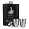 4 Patterned Black Silk Takeaway Hip Flask Portable Hip Flask Father's Day Gift - #04