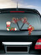 Santa Claus Pattern Car Window Stickers Wiper Sticker Removable Christmas Stickers - #11