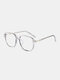 Unisex Resin Full Square Frame Anti-blue Light Eye Protection Vintage Flat Glasses - Gray