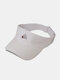 Unisex Cotton Outdoor Sports Badminton Pattern Couple Sunscreen Visor Hats Baseball Cap - White