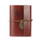 Soft Cover Vintage Leaf Leather Blank Kraft Travel Journal Notebook Diary Planner Notepad Kids Gifts - Dark Red