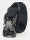 125CM Men Nylon Belt Magnetic Buckle Quickly Unlock Tactical Training Belt - Black