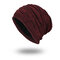 Wool Hat Season Plus Warm Diamond Head Men's Outdoor Hat Beanie Hats - Wine Red