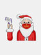 1PC Christmas Santa Claus Wearing Mask Wiper Sticker Removable Rear Windshield Stickers Car Sticker - #05