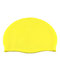 Silicone Waterproof Solid Color Swimming Cap For Adult - Yellow