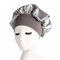 Women Elastic Sleeping Hat  Headband  Beanie Cap Hair Care Beanie  - Silver