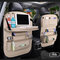 5 Color Car Seat Storage Bag Hanging Bag Leather Material Car Multifunction Storage Hanging Bag Car Seat Organizer - Beige