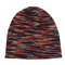 Men Women Warm Wool Knit Bonnet Comfortable Thick Stripe Beanie Hats Outdoor Windproof Caps  - Red