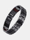 Fashionable Magnetic Health Energy Detachable Multirow Multipoint Magnet Negative Ion Men's Weight Loss Magnetic Therapy Bracelet - Black