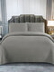 2/3PCS Dacron Simple Style Solid Color Bedding Set Quilt Cover Pillow Case - Dark Gray